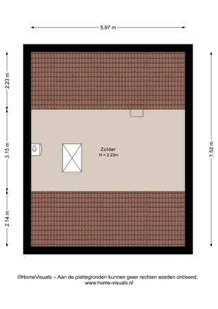 Floorplan - Posthoorn 33, 7884 PA Barger-Compascuum